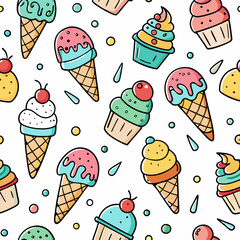 cute Ice cream pattern