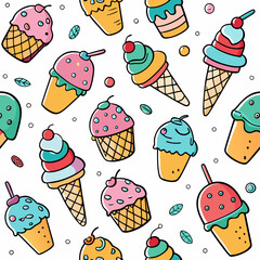 cute Ice cream pattern