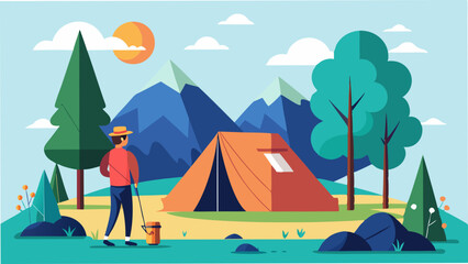 Camping tent. Tourist tents collection isolated stock vector illustration 