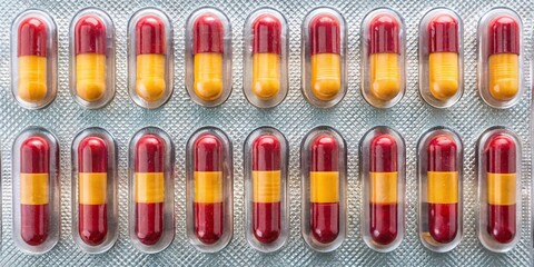 Blister packaging of antibiotics pills and capsules