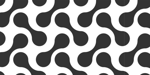 Geometric Bacteria Design Texture. Repeat Ornament Graphic Organic Pattern. Truchet Random Pattern Generative Tile Art background illustration. Seamless organic interlocking shape pattern background.