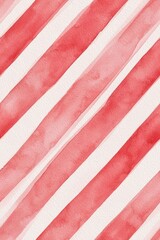 Obraz premium Red and white watercolor striped pattern, seamless design.,Seamless pattern