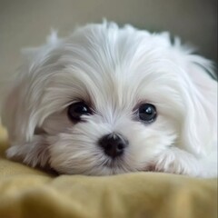 Cute Maltese Puppy.