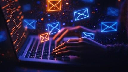 Email Communication, Nighttime Typing