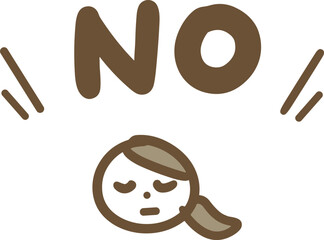 NOと返事をする女性