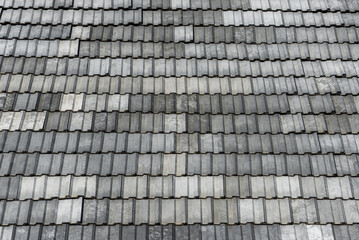 Grey Ceramic Roof Tiles Texture Background