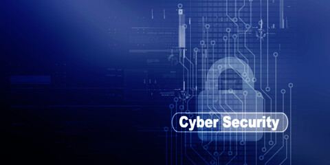 2d illustration abstract Cyber security