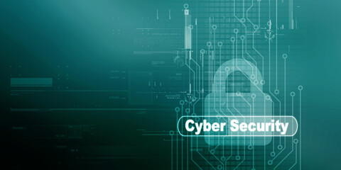 2d illustration abstract Cyber security