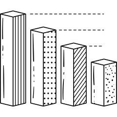 Business infographics icons with different diagram vector illustration. Abstract data visualization, marketing charts and graphs. Business statistics, planning and analytics, forecasting growth rates