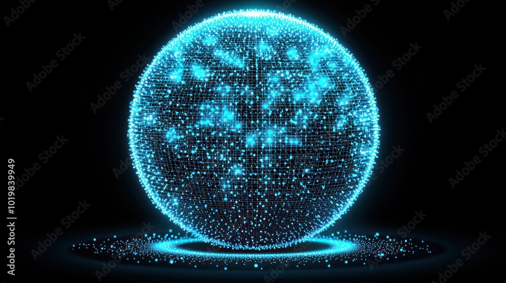 Poster Vibrant Spheres of Enlightenment Exploring Point Grids in Digital Design