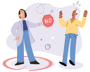 Boundary vector illustration. The concept boundaries is deeply rooted in psychological and social dynamics Establishing clear boundaries within relationships fosters mutual respect and understanding