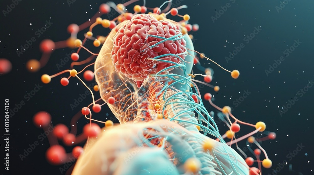 Aufkleber Exploring the Intricate Connection Between the Human Brain and Neural Networks