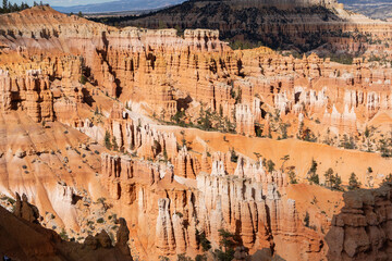 Hoodoo rocks in Bryce Canyon National Park on sunny day, Beautiful rock formations,beautiful natural landscape