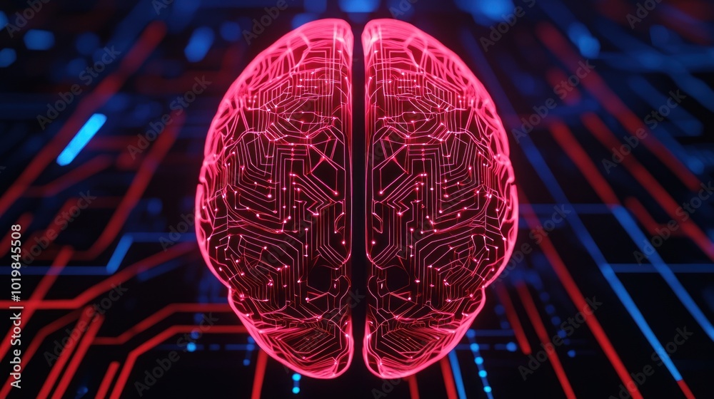 Leinwandbilder exploring the intersection of technology and human cognition a glimpse into the future of ai and neu
