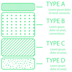 : Business infographics icons with different diagram vector illustration. Abstract data visualization, marketing charts and graphs. Business statistics, planning and analytics, forecasting growth rate