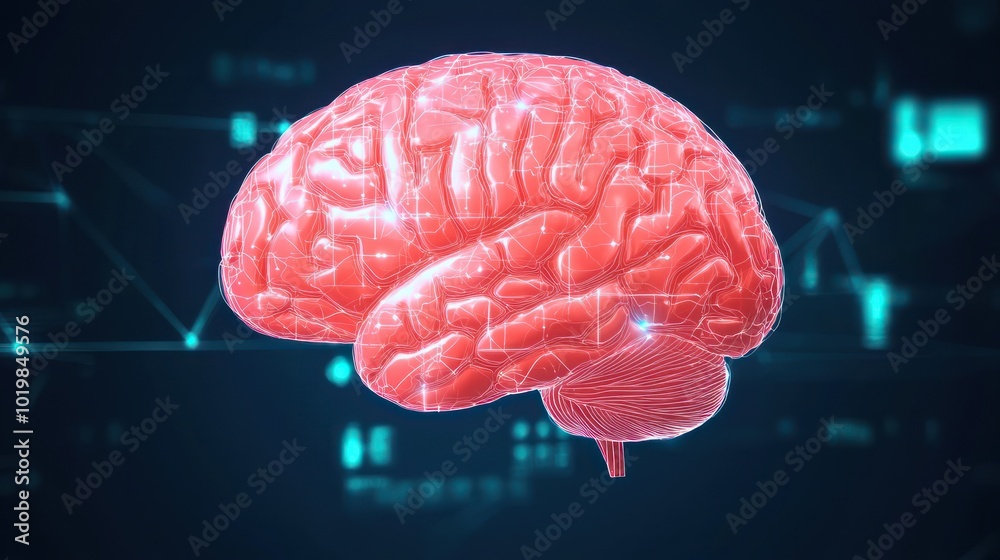 Poster exploring the digital human brain in the vast virtual world of data