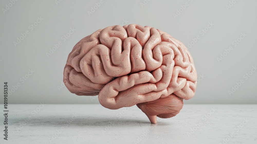 Poster artistic representation of the human brain on a white background a visual exploration