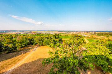 Colonnade on Homole hill (Rajstne) near Valtice castle in South Moravia near border with austria
