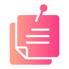 sticky notes gradient icon