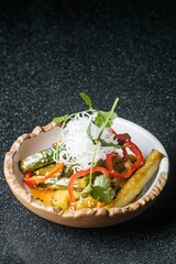 Pan-Asian Salad with Meat and Vegetables