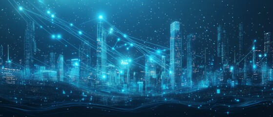 Fototapeta premium 5G Network Pulse, 5G and Digital Connectivity