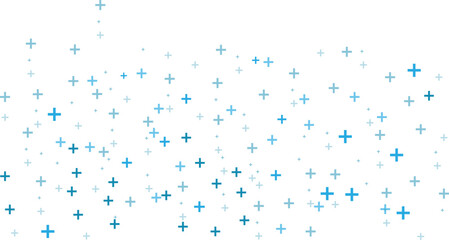 Medical cross and plus abstract seamless blue background for pharmacy and hospital.