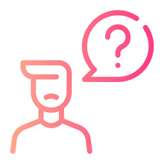 confused gradient icon
