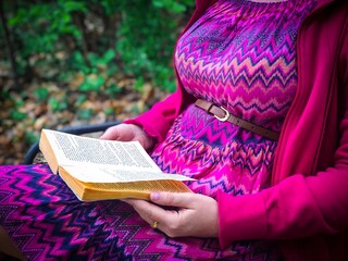 person reading a book