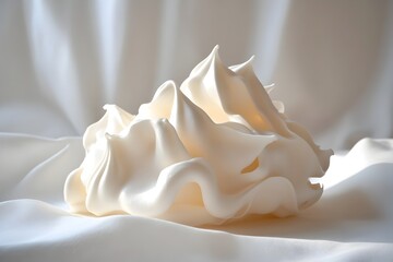 Soft and Airy Textural Backdrop of Creamy Billowing Clouds