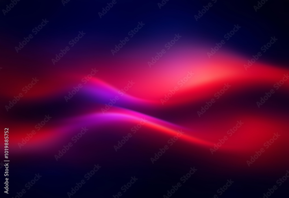 Poster Abstract background with gradient colors and wavy lines in red and blue.