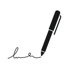 signature pen icon