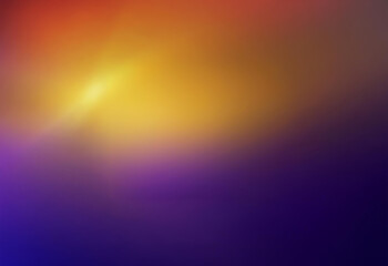 A blurred background gradient transitions from dark red to yellow and finally to dark blue.