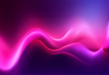 Abstract pink and purple gradient background with glowing waves.