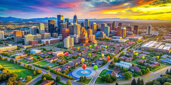 Zip Code Map Highlighting Denver Tech Center Area for Real Estate and Business Reference Purposes