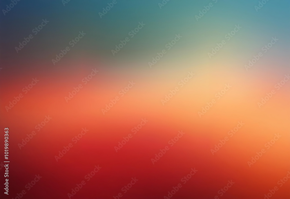 Poster blurred background with gradient colors of blue, orange, and red.