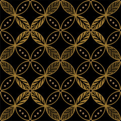 Fototapeta premium Beautiful vector traditional Javanese ethnic batik pattern template.