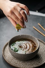 Pan-Asian Seafood Soup with Noodles and Lime