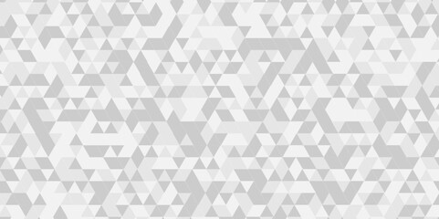 White and gray geometric diamond geometry low poly graphic repeat pattern triangle facets design. Modern surface creative diamond pattern gray low Polygon Mosaic triangle business texture background. 