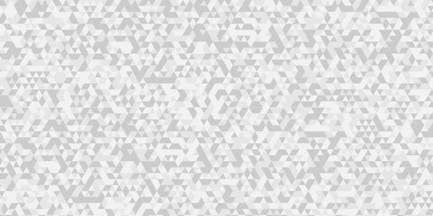 White and gray geometric diamond geometry low poly graphic repeat pattern triangle facets design. Modern surface creative diamond pattern gray low Polygon Mosaic triangle business texture background. 