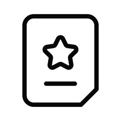 A certificate with a star symbolizing awards, recognition, or achievement