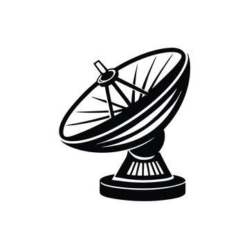 recommend clip art: Satellite dish antenna vector silhouette