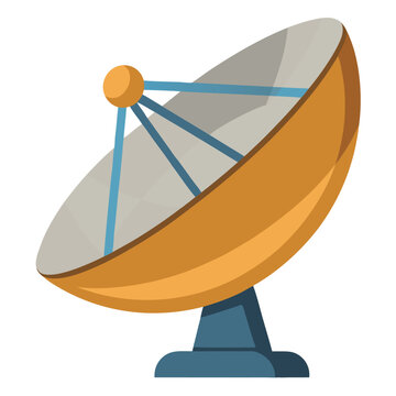 recommend clip art: Satellite dish antenna vector illustration isolated on a white background
