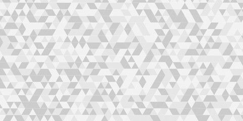 White Polygon Mosaic triangle overlap texture background. Vector geometric seamless gray and white cube square low polygon background. abstract surface creative diamond pattern corporate.