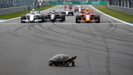 Fototapeta premium turtle on the road