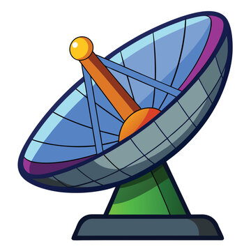 recommend clip art: Satellite dish antenna vector illustration isolated on a white background