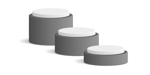 cylinder podium tube circle podium stage 3d Abstract minimal scene mockup products display studio, Stage showcase. Vector geometric forms