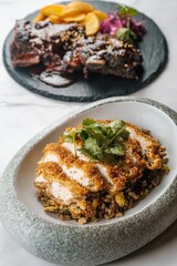 Crispy Breadcrumb-Coated Sliced Chicken