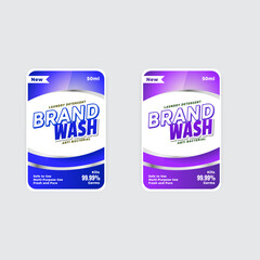 Cleansing agent or laundry detergent cleaner labels template