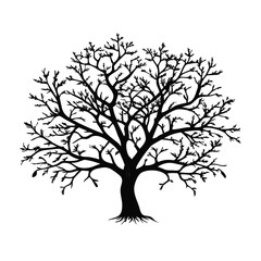Obraz premium peach-tree-silhouette