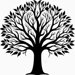 Obraz premium teak-tree-silhouette